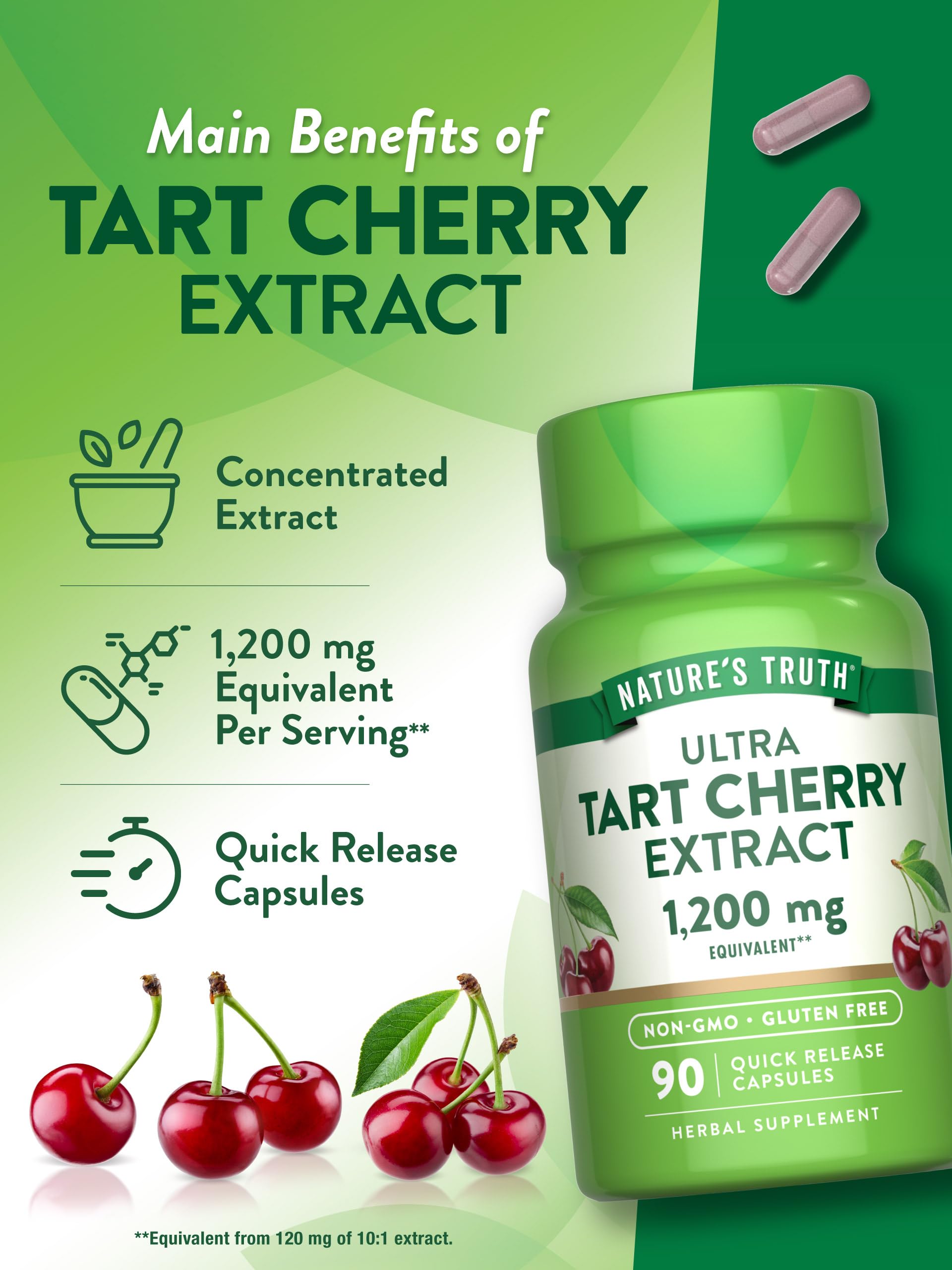 Foto 6 pulgar | Suplemento De Extracto De Cereza Ácida Nature's Truth  1200 Mg  90 Unidades - Venta Internacional.