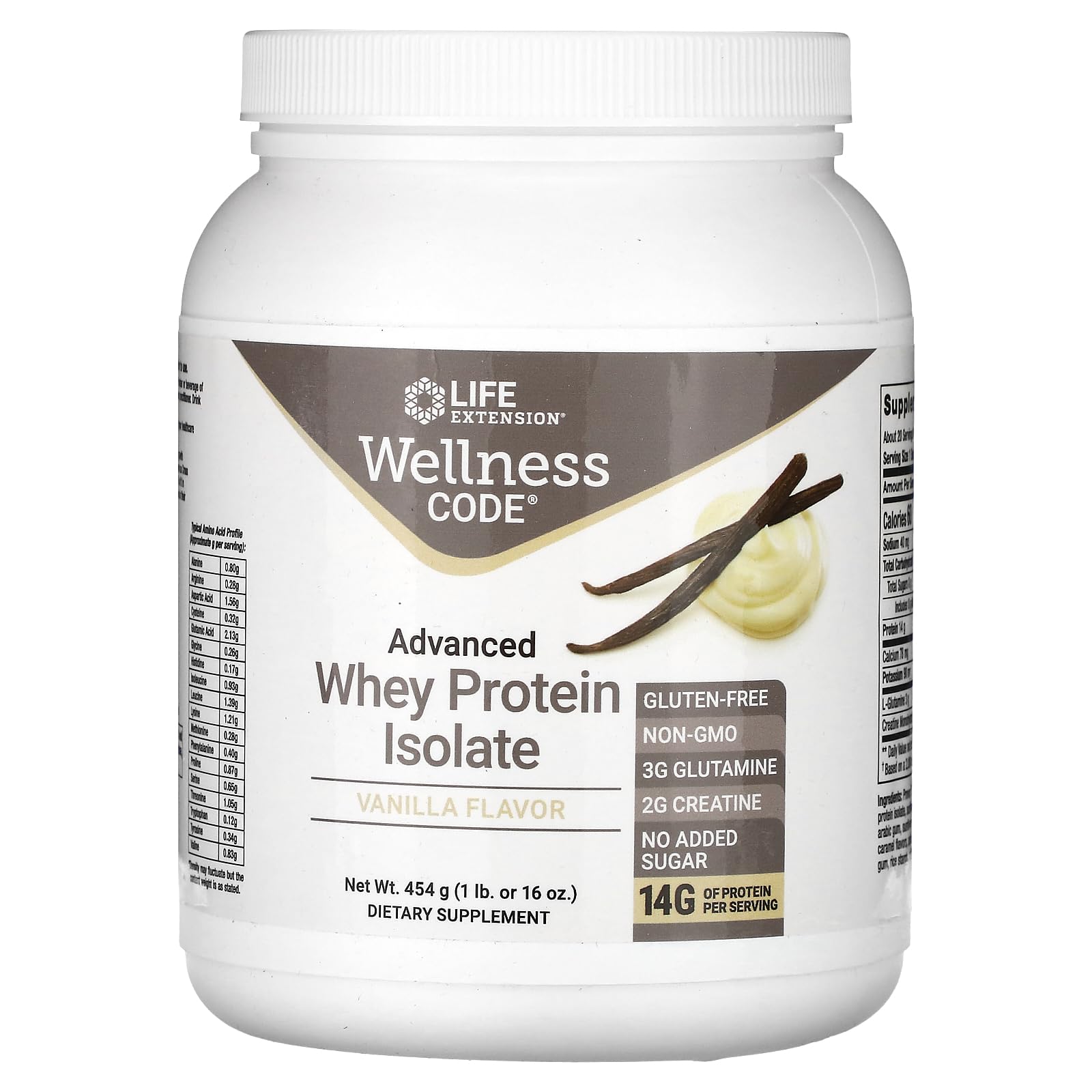 Foto 1 | Whey Protein Isolate Life Extension Wellness Code 454 G - Venta Internacional.