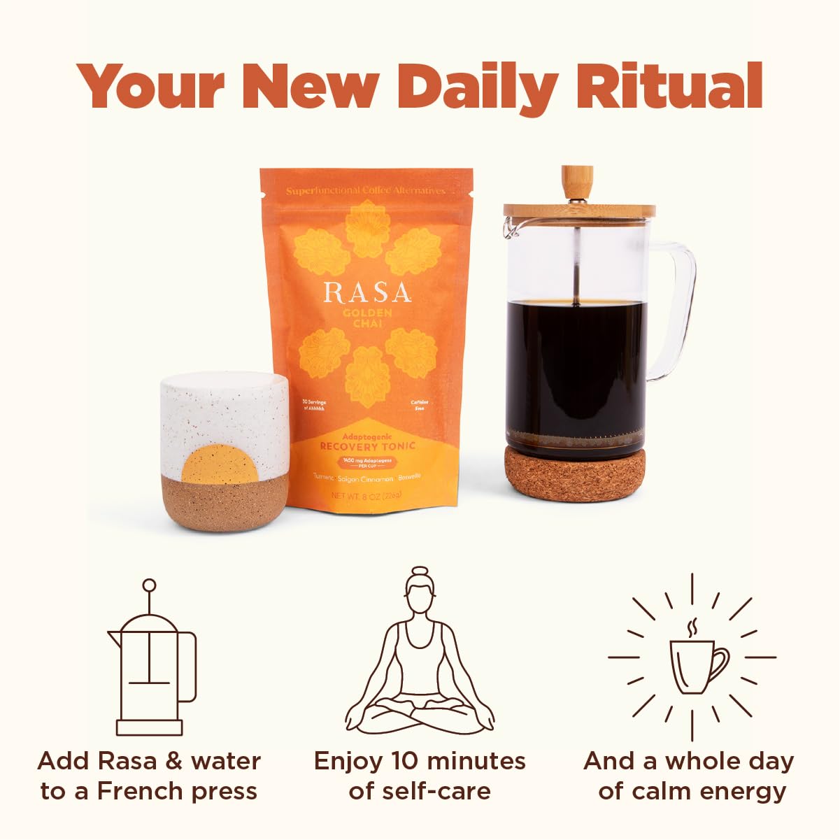 Foto 5 pulgar | Chai Rasa Superfuncional Golden Chai Adaptógena 240 Ml - Venta Internacional.