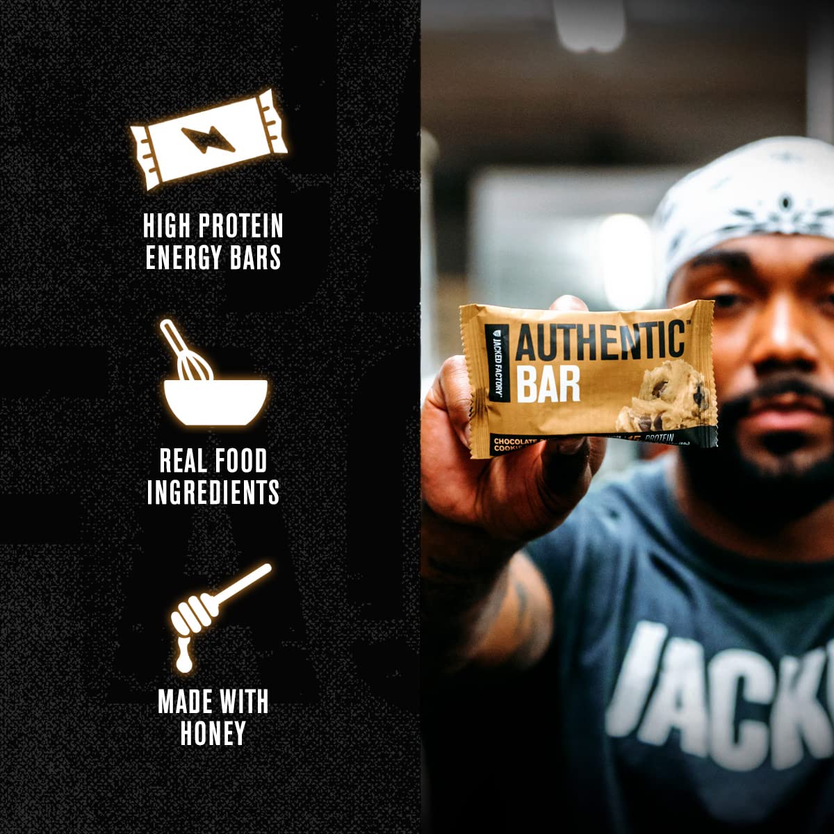 Foto 5 pulgar | Protein Snack Bar Jacked Factory  Auténticas Chispas De Chocolate - Venta Internacional.