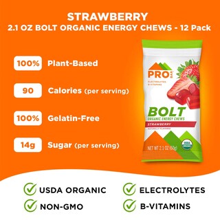 Foto 4 | Energy Chews Probar Bolt Fresa Orgánica 12 Unidades - Venta Internacional.