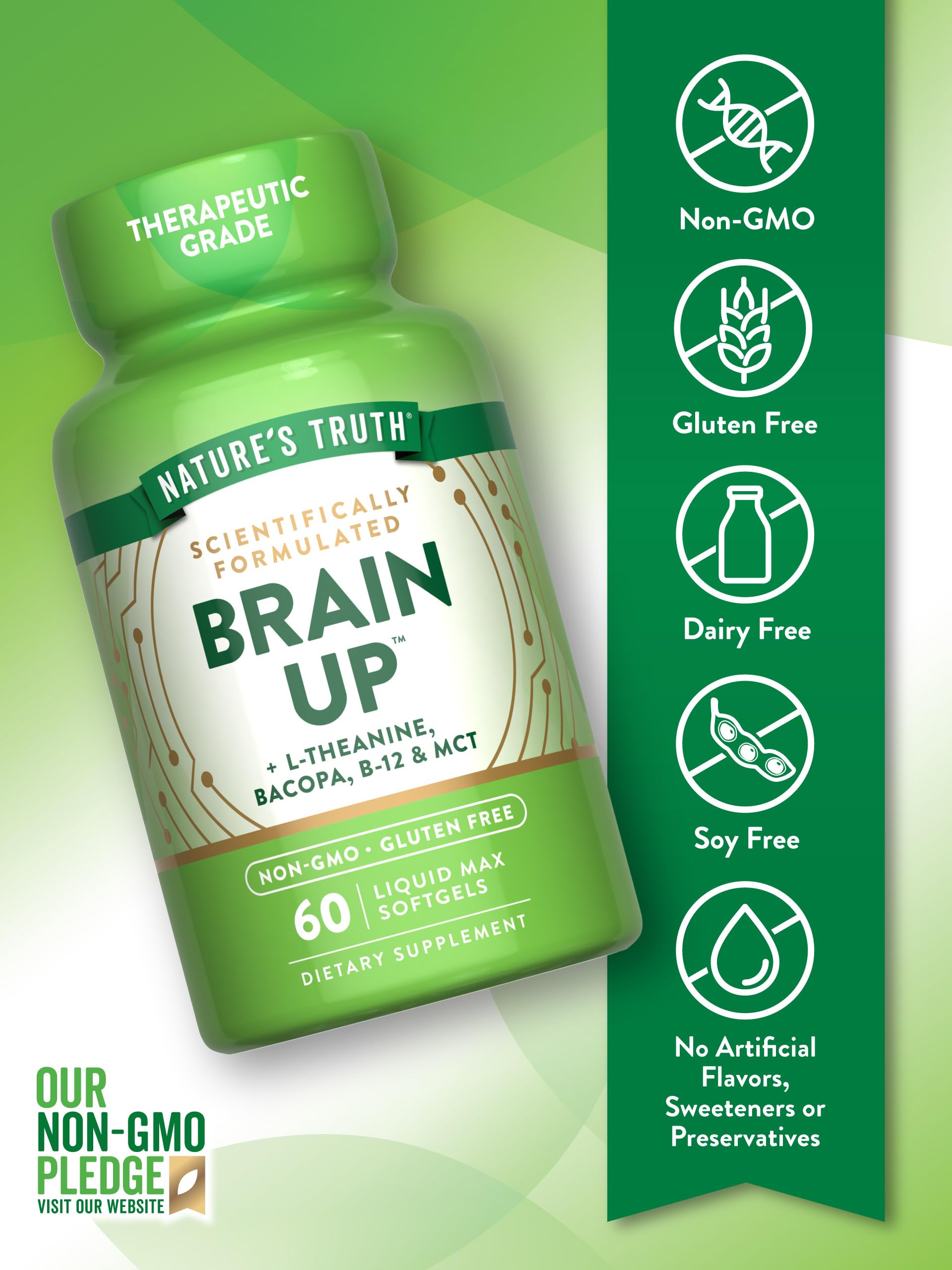 Foto 4 pulgar | Suplemento De Cápsulas Blandas Brain Up De Nature's Truth  60 Unidades - Venta Internacional.