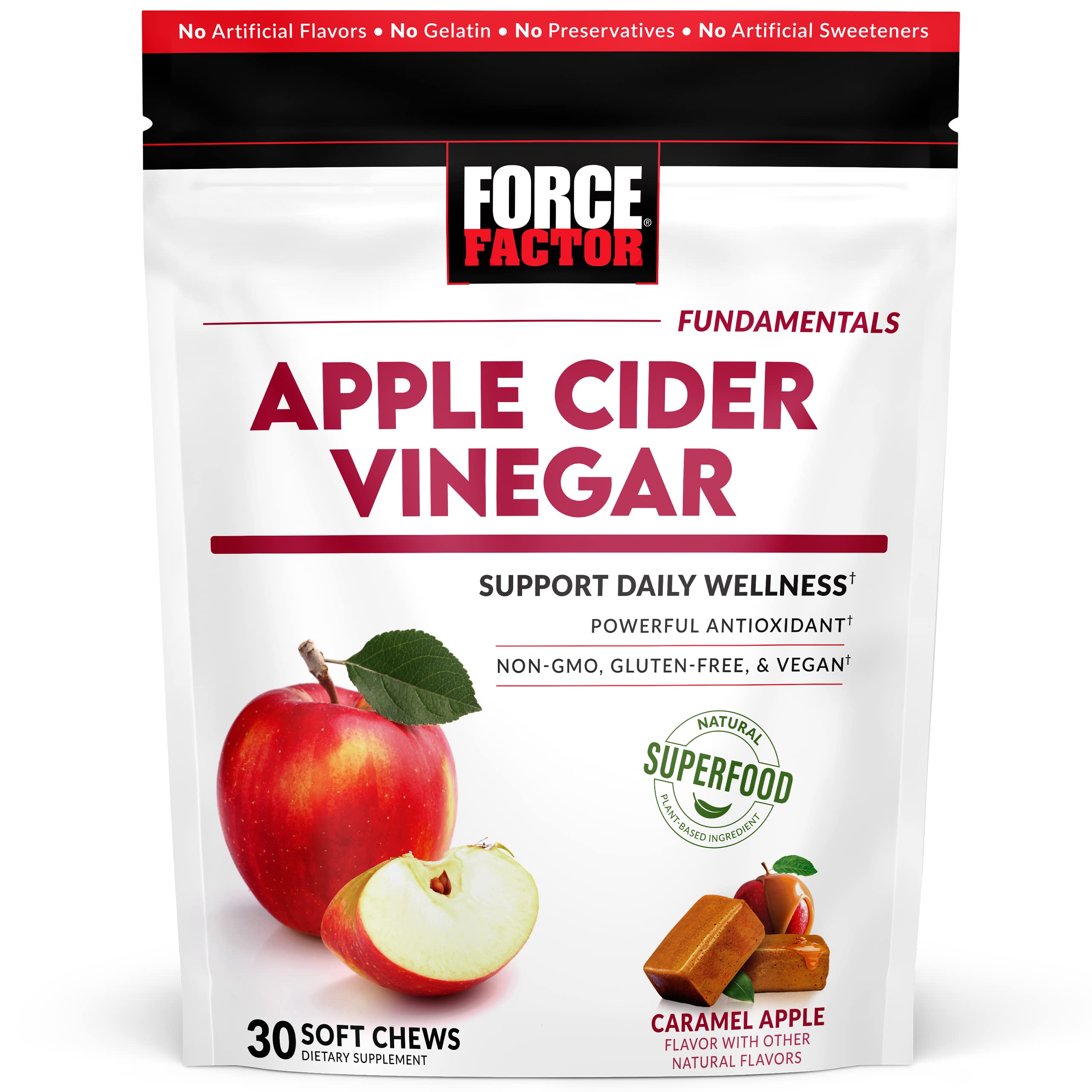 Foto 2 pulgar | Suplemento Force Factor Para Masticar Con Vinagre De Sidra De Manzana Orgánico - Venta Internacional.