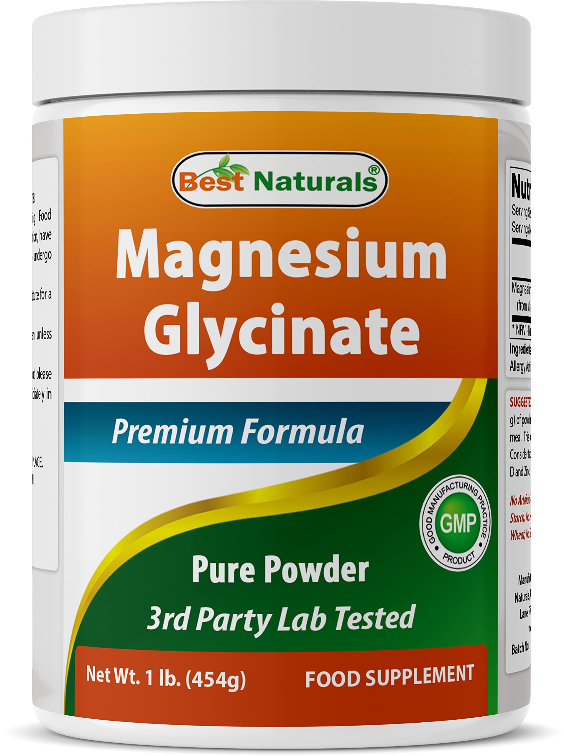 Foto 2 pulgar | Glicinato De Magnesio En Polvo Best Naturals 454 G 605 Porciones - Venta Internacional.