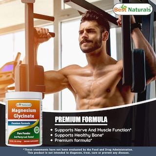 Foto 4 | Glicinato De Magnesio En Polvo Best Naturals 454 G 605 Porciones - Venta Internacional.