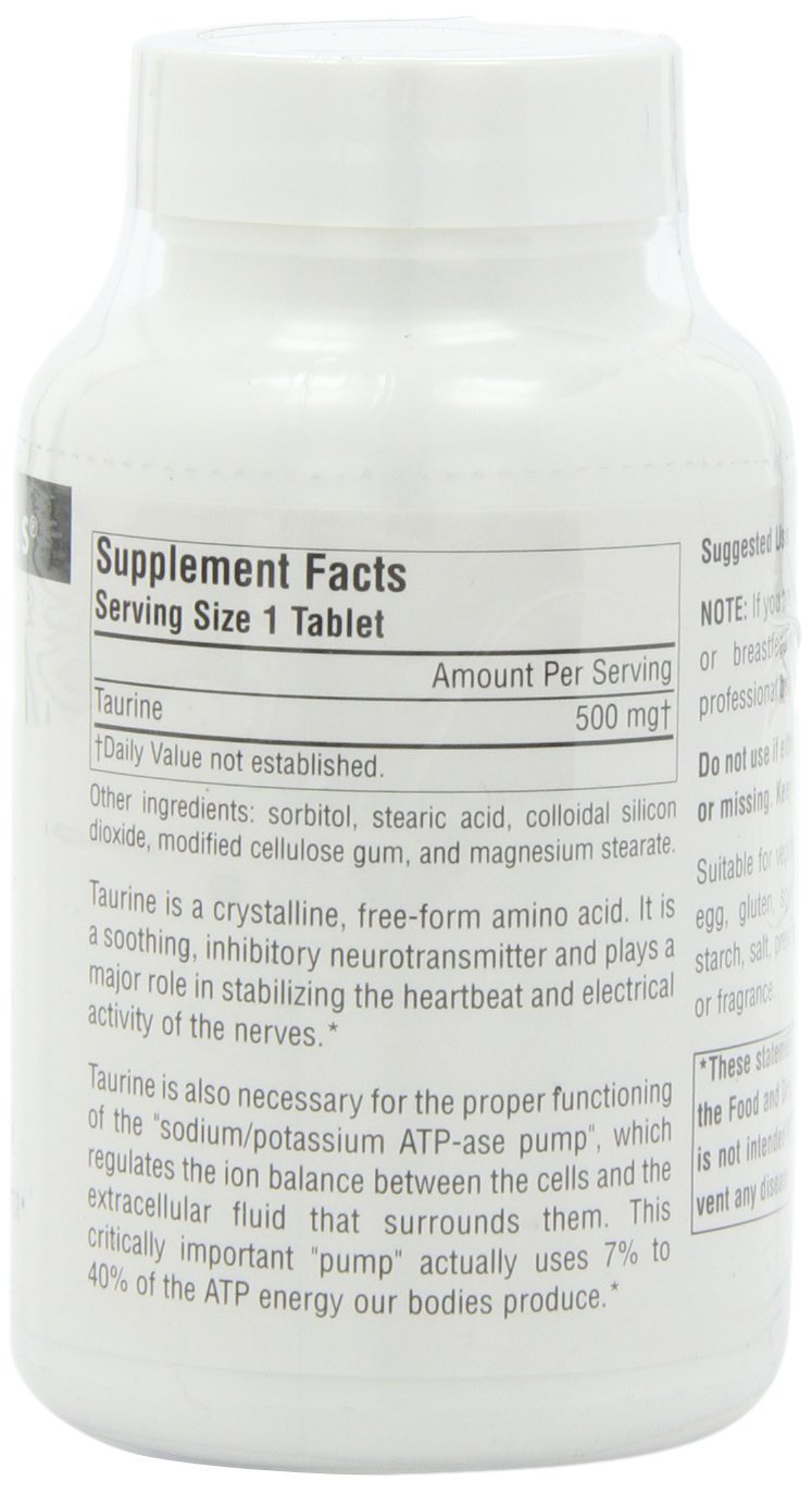 Foto 4 pulgar | Supplement Source Naturals Taurine 500 Mg 120 Comprimidos - Venta Internacional.