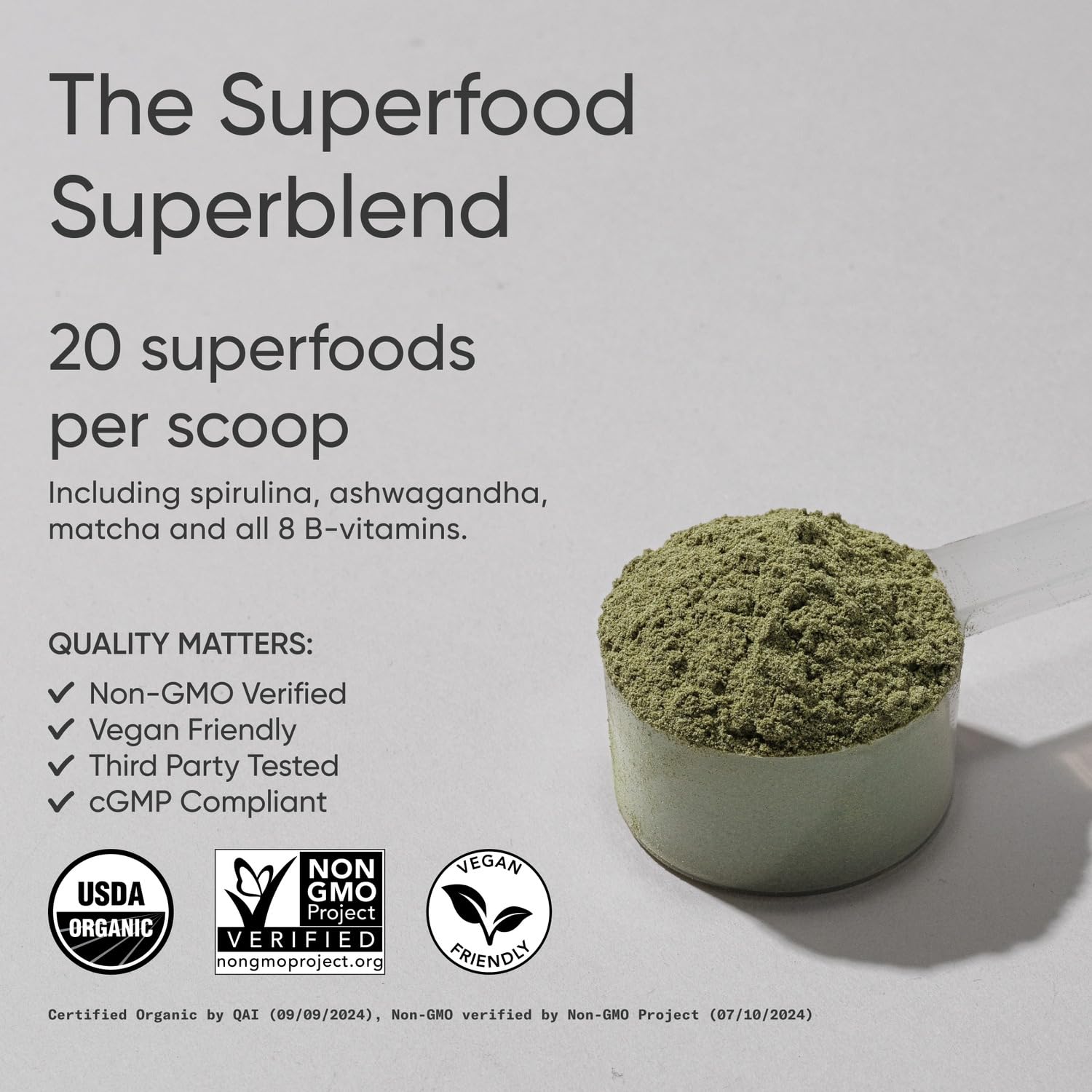 Foto 3 pulgar | Superfood Powder Sports Research Organic Greens  30 Porciones - Venta Internacional.