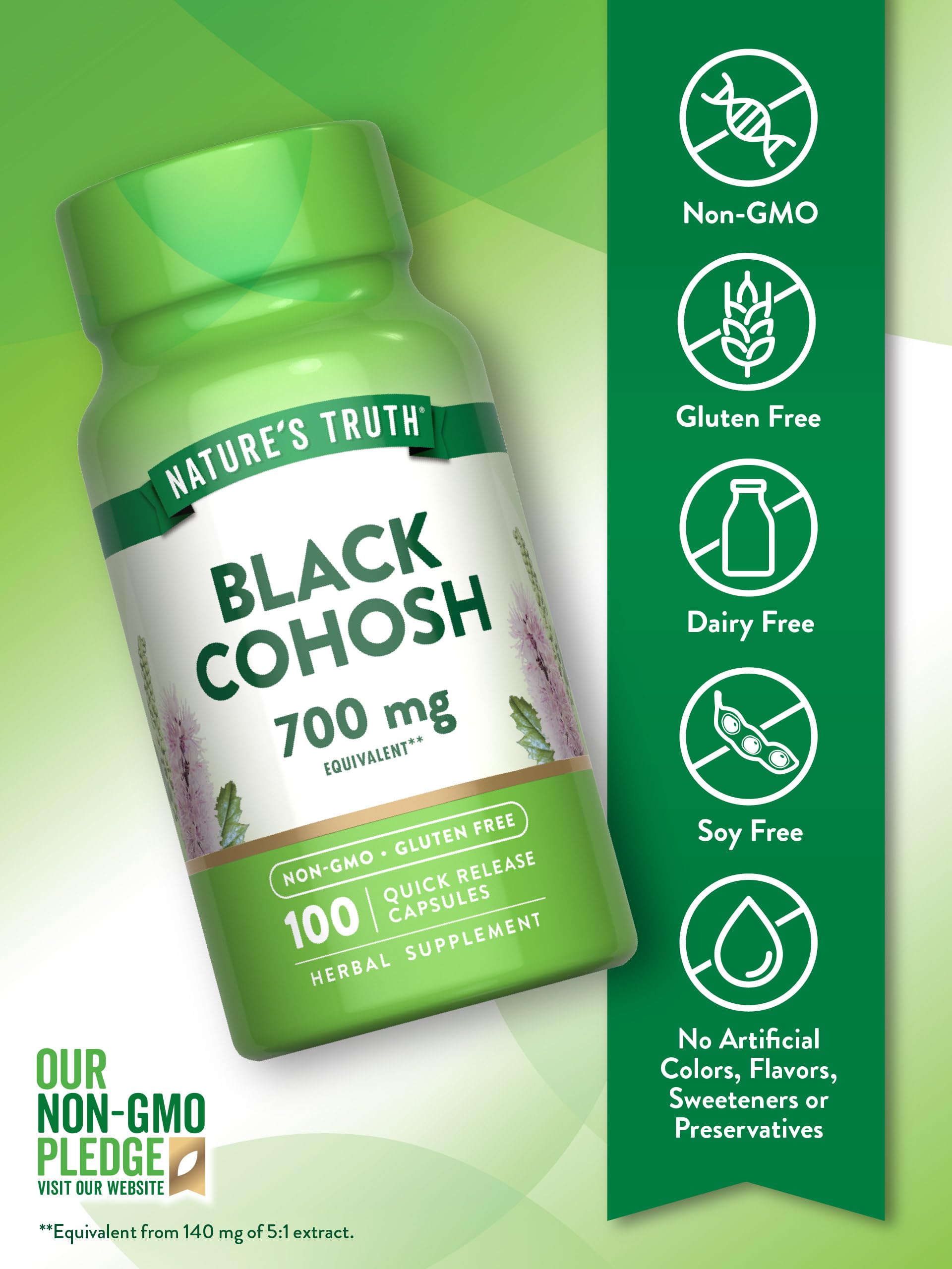 Foto 4 pulgar | Suplemento Nature's Truth Black Cohosh 100 Cápsulas - Venta Internacional.