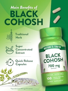 Foto 5 | Suplemento Nature's Truth Black Cohosh 100 Cápsulas - Venta Internacional.
