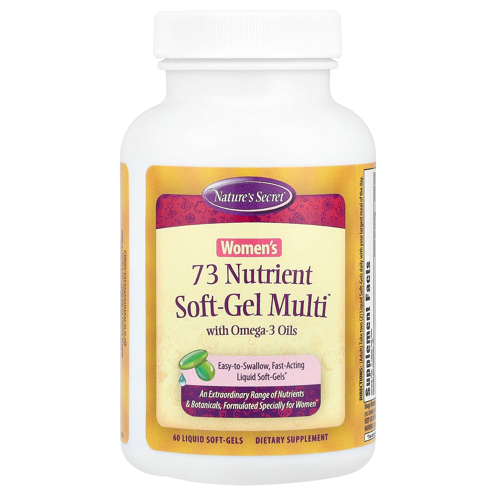 Foto 4 pulgar | Suplemento Nature's Secret Women's 73 Nutrient 60 Cápsulas Blandas - Venta Internacional.