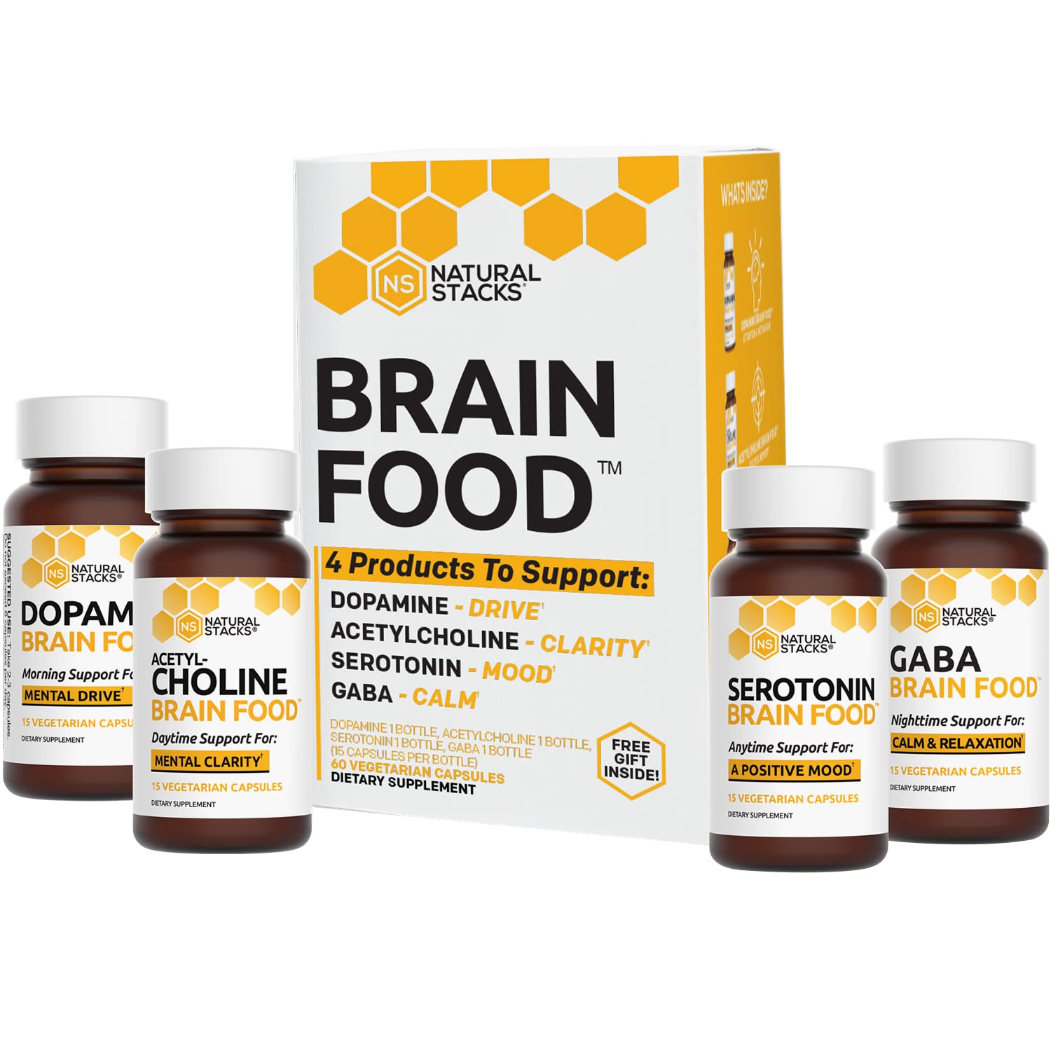 Foto 2 pulgar | Supplement Natural Stacks Brain Food Stack Box  Paquete De 4 - Venta Internacional.