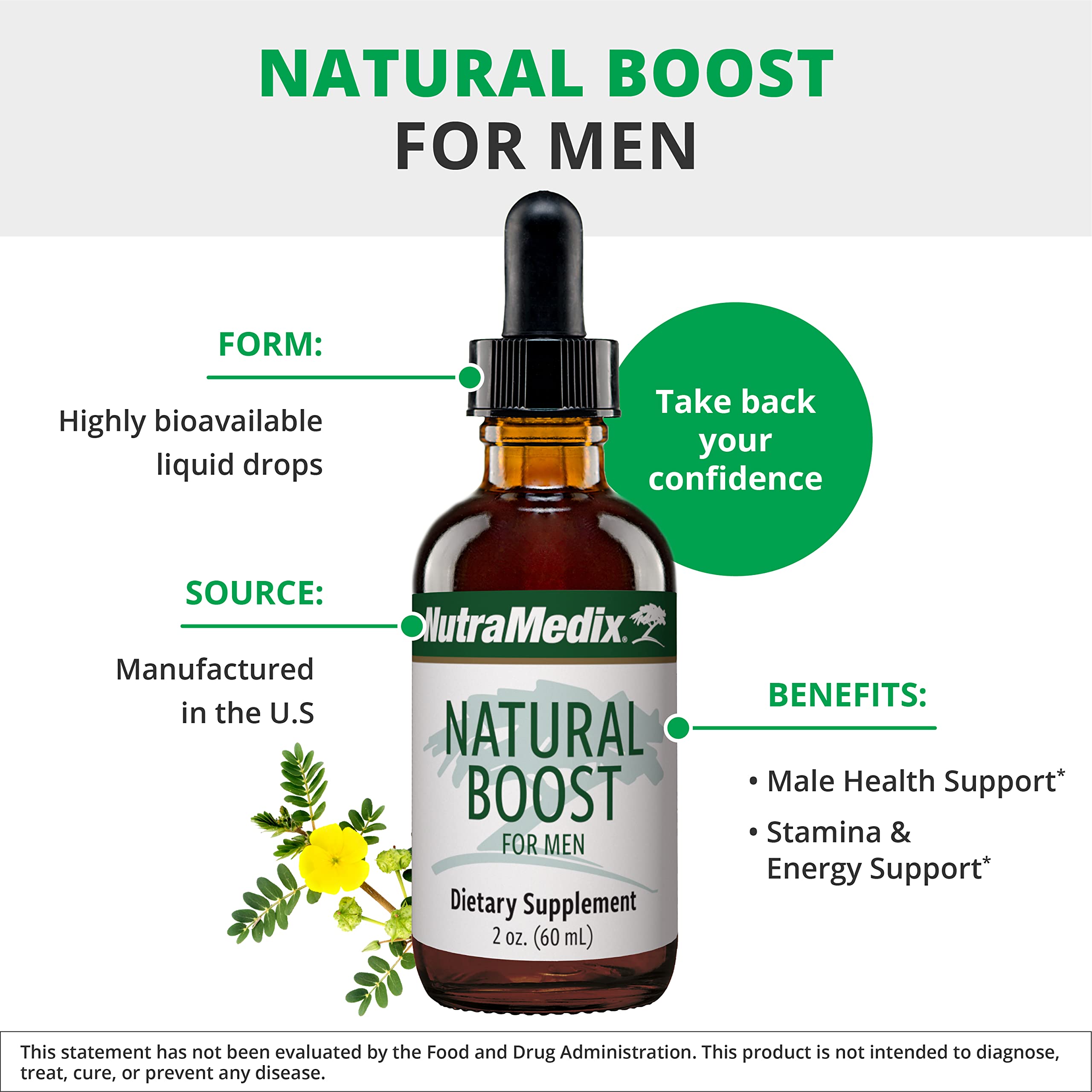 Foto 5 pulgar | Suplemento Nutramedix Natural Boost Para Hombres Con Aminoácidos 60 Ml - Venta Internacional.
