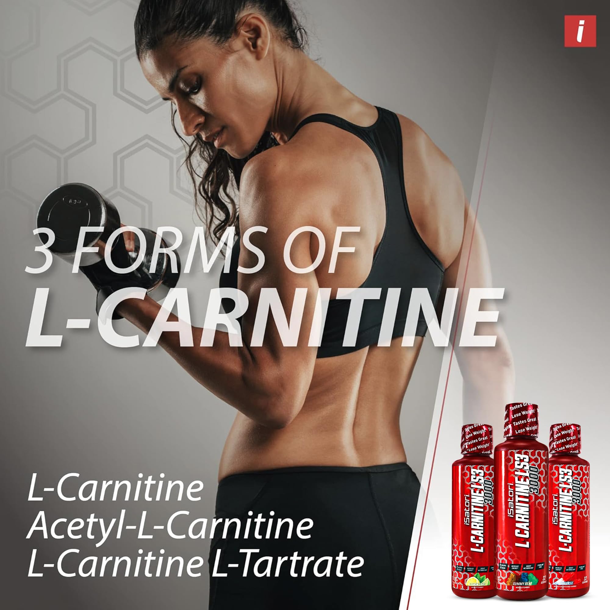 Foto 3 | Suplemento Líquido De Triple Mezcla De L-carnitina Ls3 3000 De Isatori - Venta Internacional.