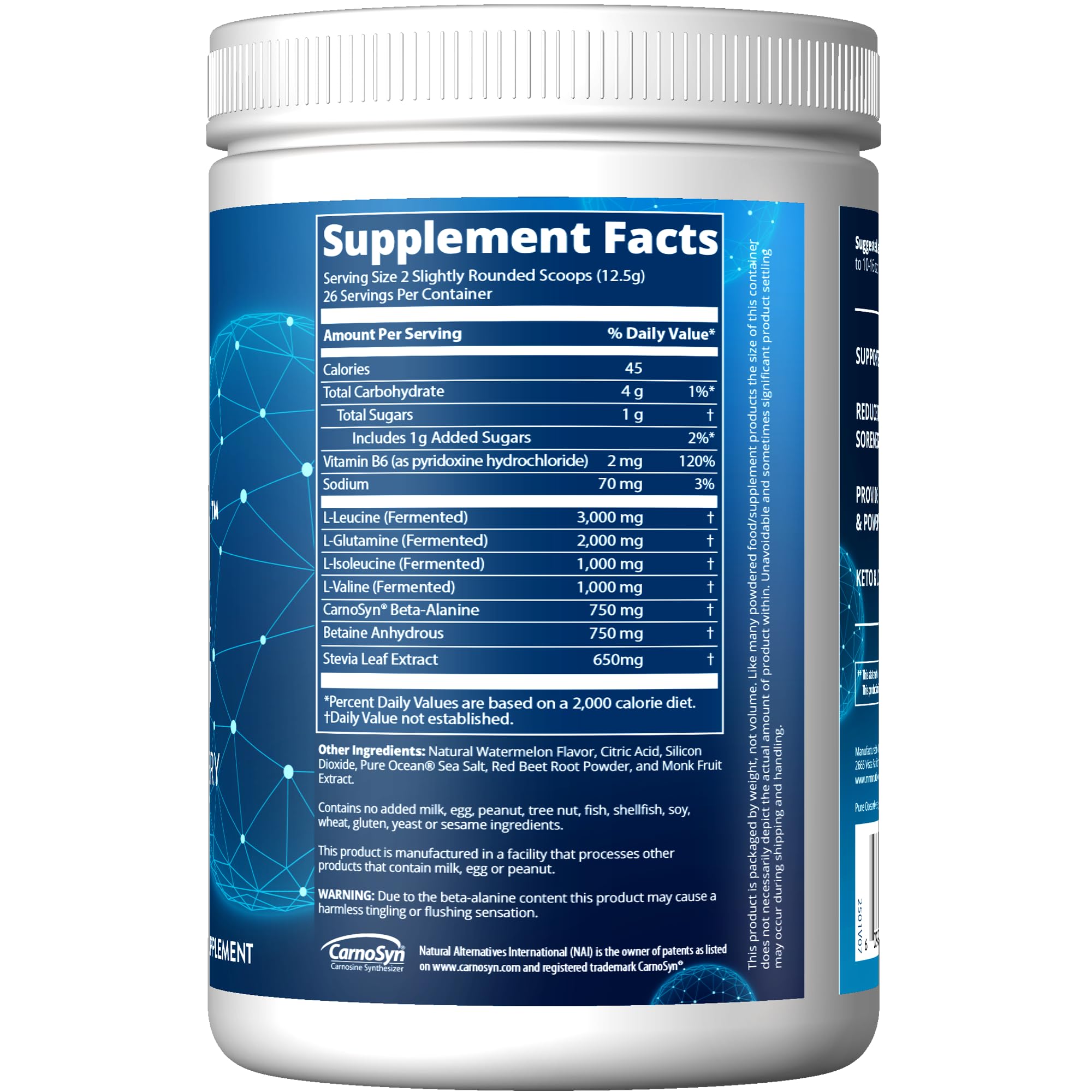 Foto 3 pulgar | Suplemento Mrm Nutrition Reload Bcaa+g Para La Recuperación Después Del Entrenamiento - Venta Internacional.