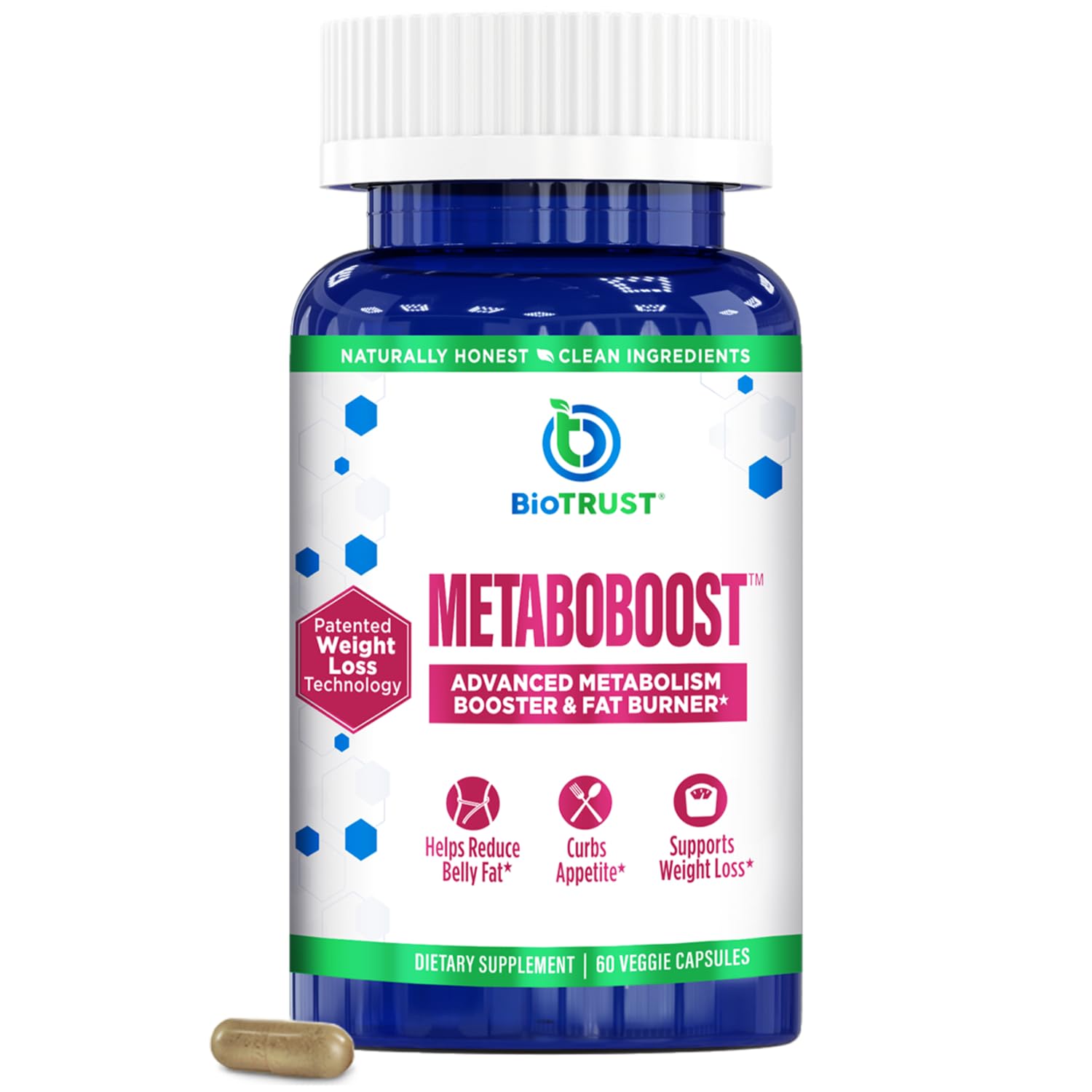 Foto 2 pulgar | Suplemento Para Bajar De Peso Biotrust Metaboboost 60 Cápsulas - Venta Internacional.