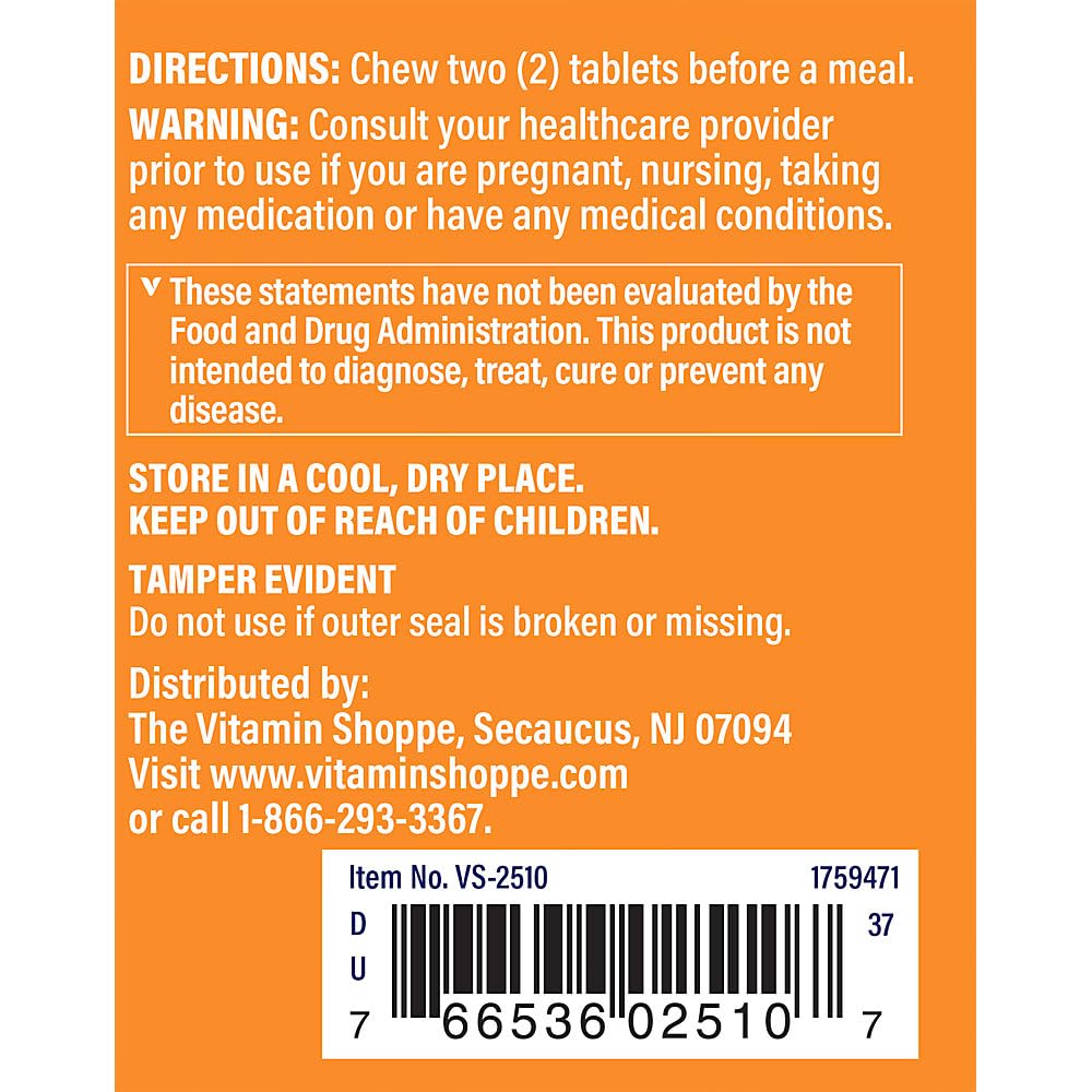 Foto 5 pulgar | Suplemento The Vitamin Shoppe Dgl 760 Mg Para Calmar El Estómago - Venta Internacional.