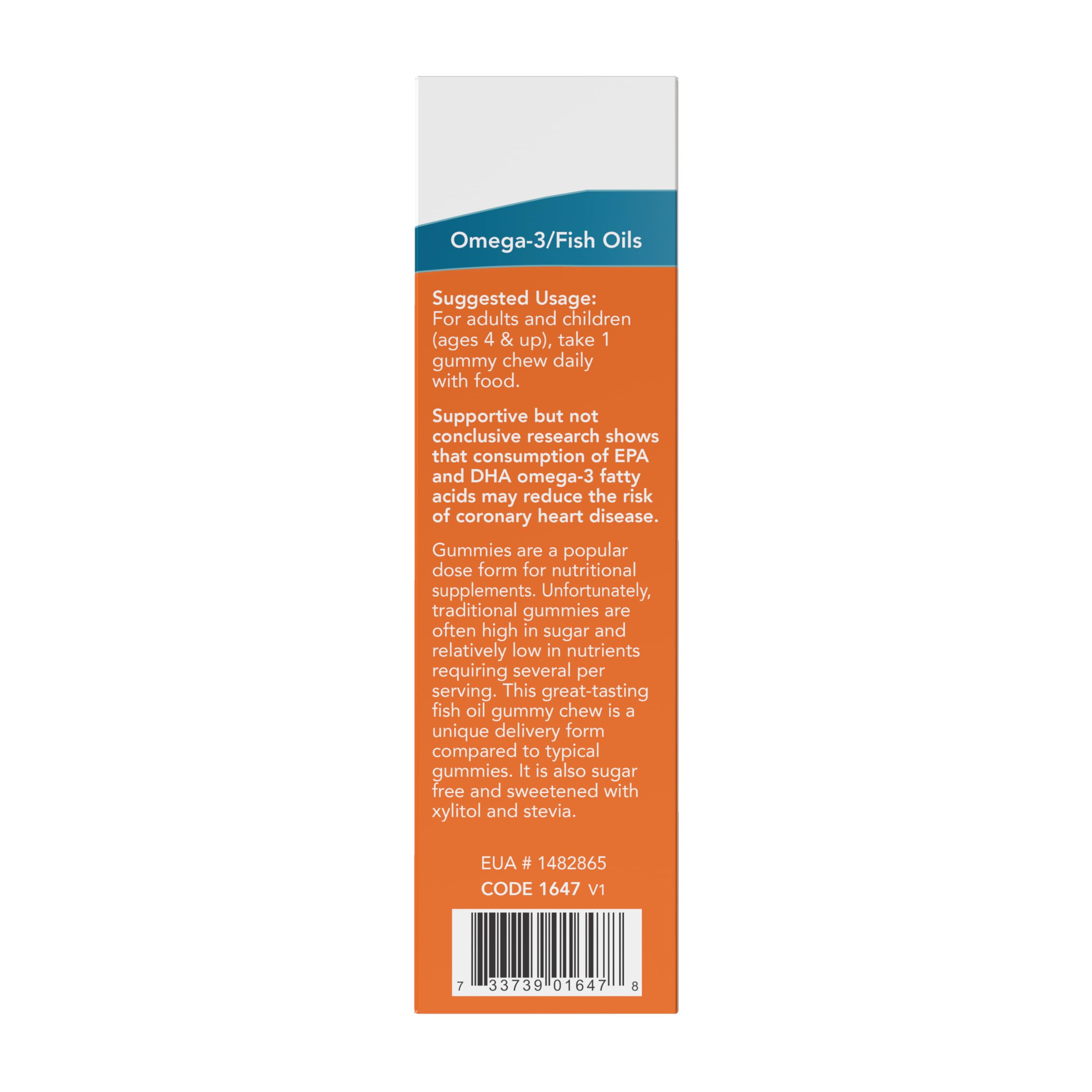 Foto 3 pulgar | Gomitas Masticables Con Aceite De Pescado Omega-3 Supplements Now  36 Naranjas - Venta Internacional.