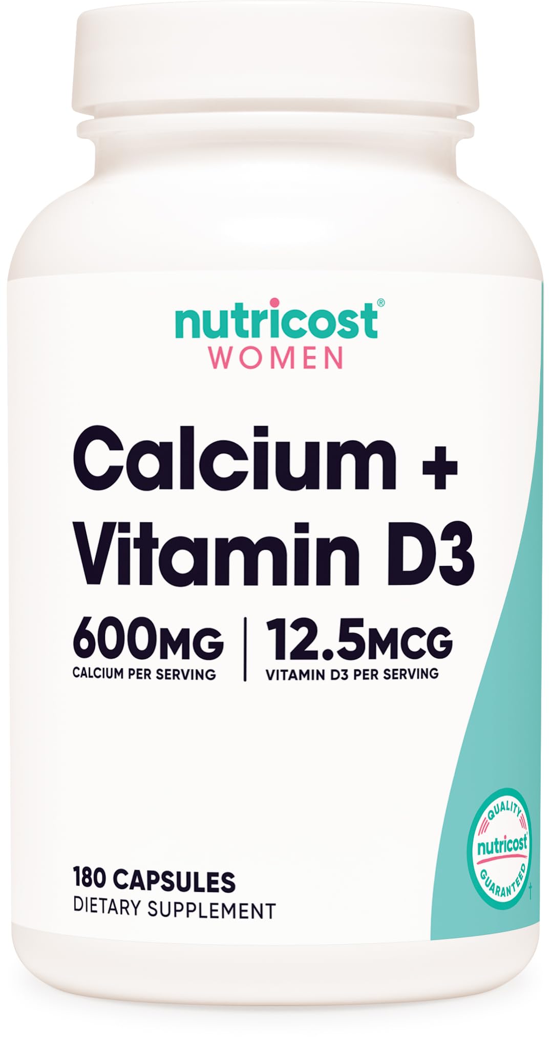 Foto 2 pulgar | Suplemento Nutricost Calcio 600 Mg Más Vitamina D3 12 5 Mcg 180 Cápsulas - Venta Internacional.