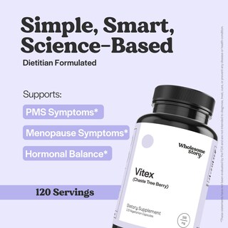 Foto 2 | Suplemento Wholesome Story Organic Vitex Sauzgatillo 120 Cápsulas - Venta Internacional.