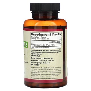 Foto 2 | Suplemento Sunergetic Serrapeptase 18 Mg 90 Cápsulas - Venta Internacional.