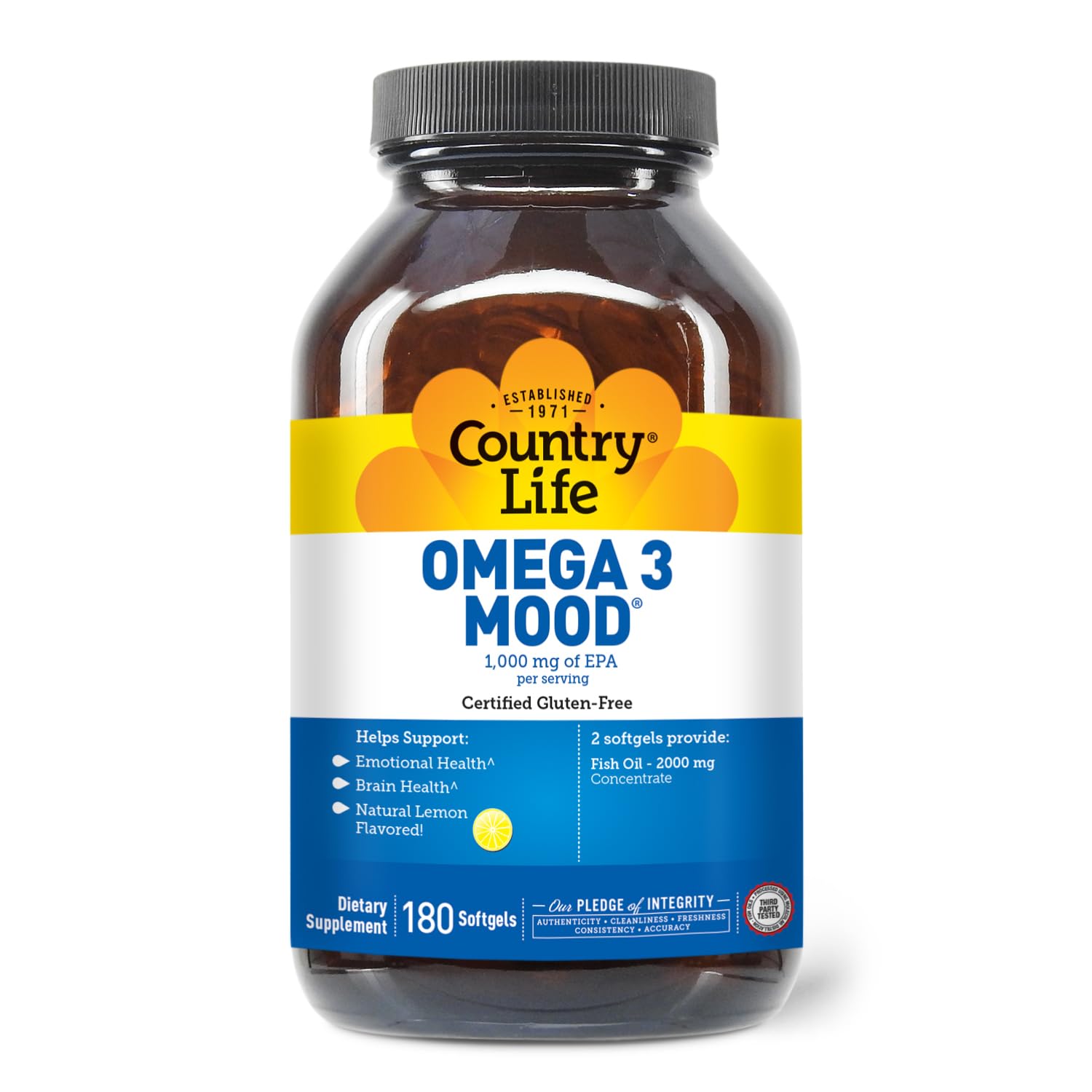 Foto 3 pulgar | Suplemento De Aceite De Pescado Omega 3 De Country Life De 2000 Mg Con Epa Y Dha - Venta Internacional.