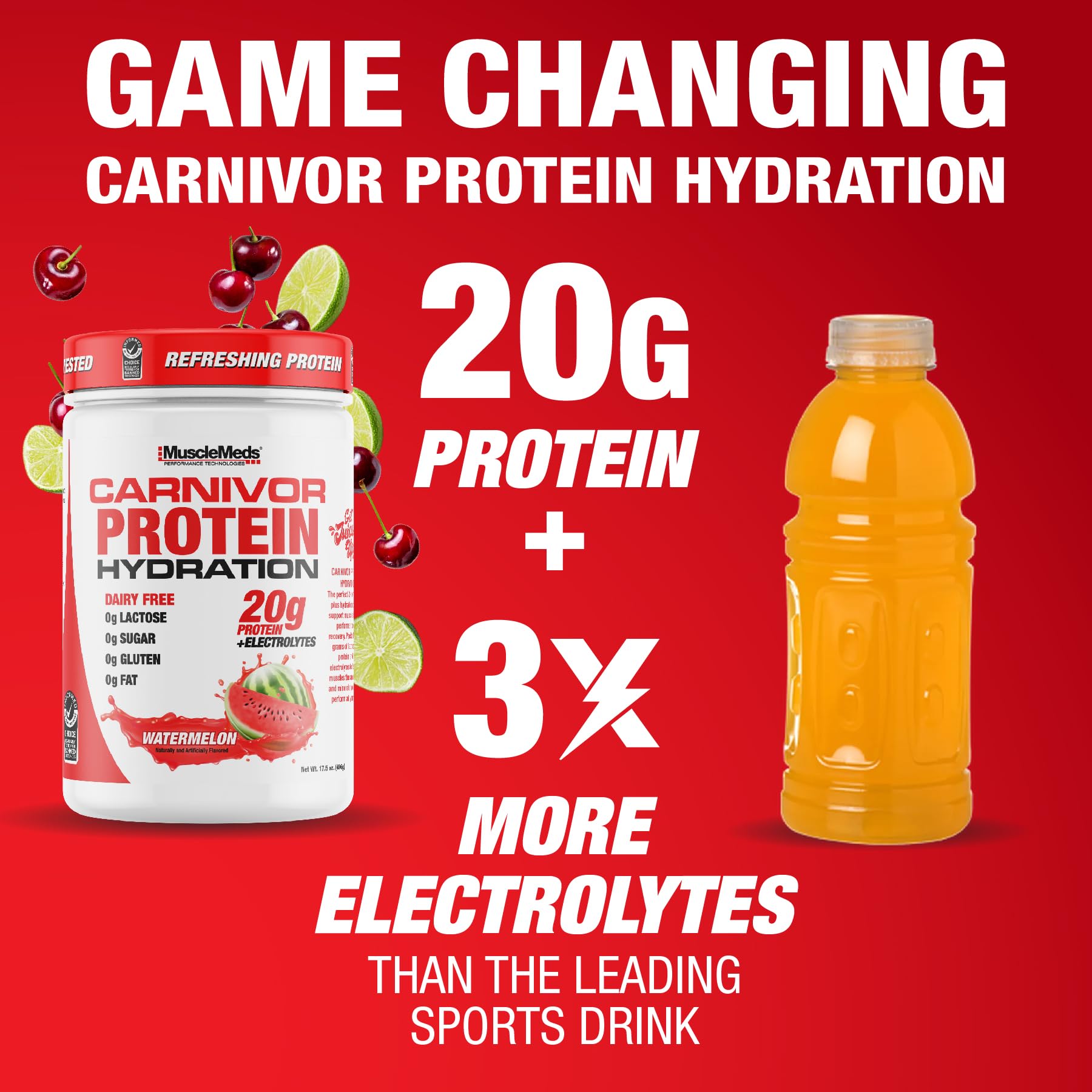Foto 4 pulgar | Bebida Hidratante Proteica En Polvo Musclemeds Carnivor 20g - Venta Internacional.