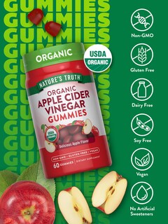 Foto 3 | Complementa Las Gomitas De Vinagre De Sidra De Manzana Orgánico De Nature's Truth - Venta Internacional.