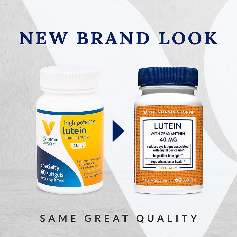 Foto 3 | Suplemento De Luteína De Alta Potencia De The Vitamin Shoppe  40 Mg  60 Cápsulas Blandas - Venta Internacional.