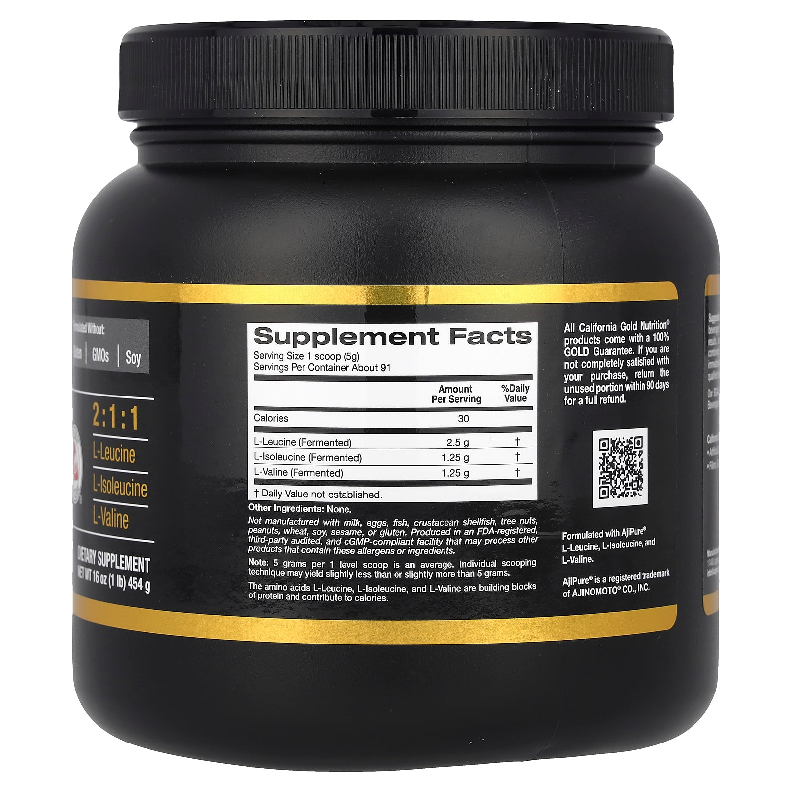 Foto 2 | Bcaa En Polvo California Gold Nutrition Sport Ajipure 454 G - Venta Internacional.