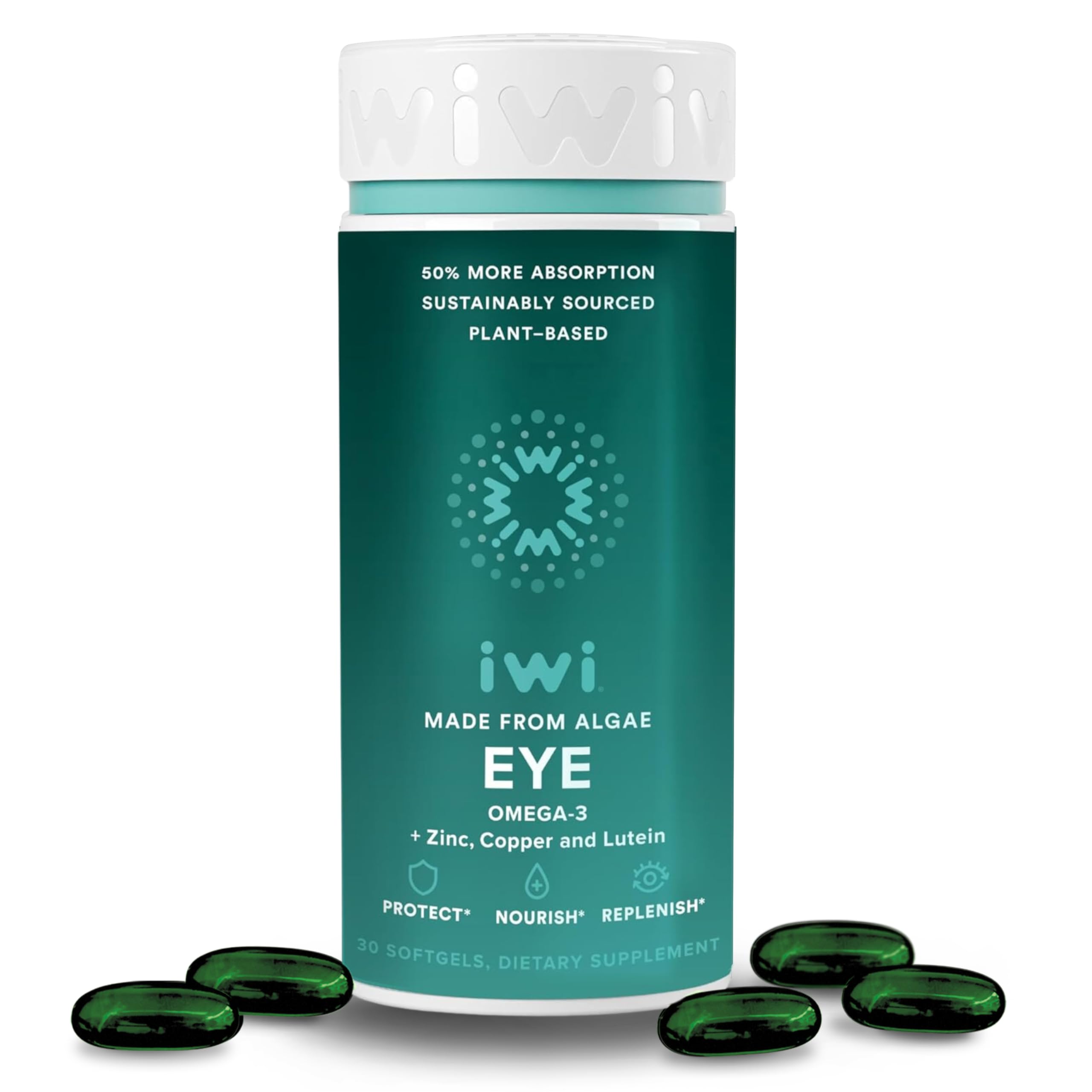 Foto 1 | Suplemento Iwi Life Eye Omega-3 30 Cápsulas Blandas Veganas A Base De Algas - Venta Internacional.