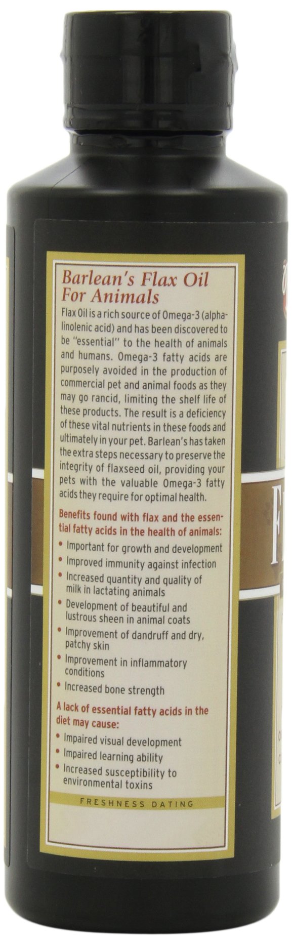Foto 6 pulgar | Aceite De Lino Barlean's Fresh Para Animales Con Omega 3 355 Ml - Venta Internacional.