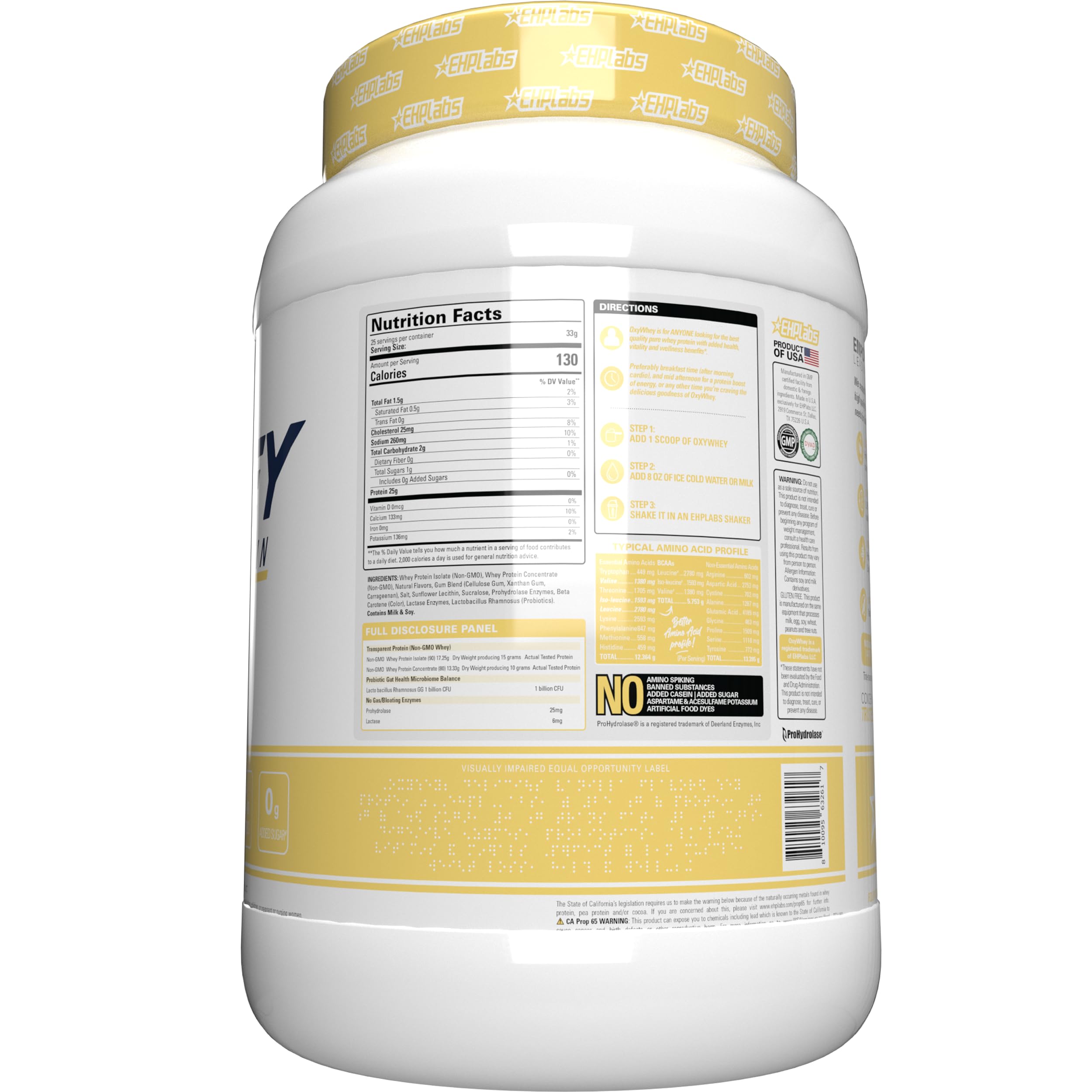 Foto 8 pulgar | Proteína En Polvo Ehp Labs Oxywhey Isolate  25 G  25 Porciones - Venta Internacional.
