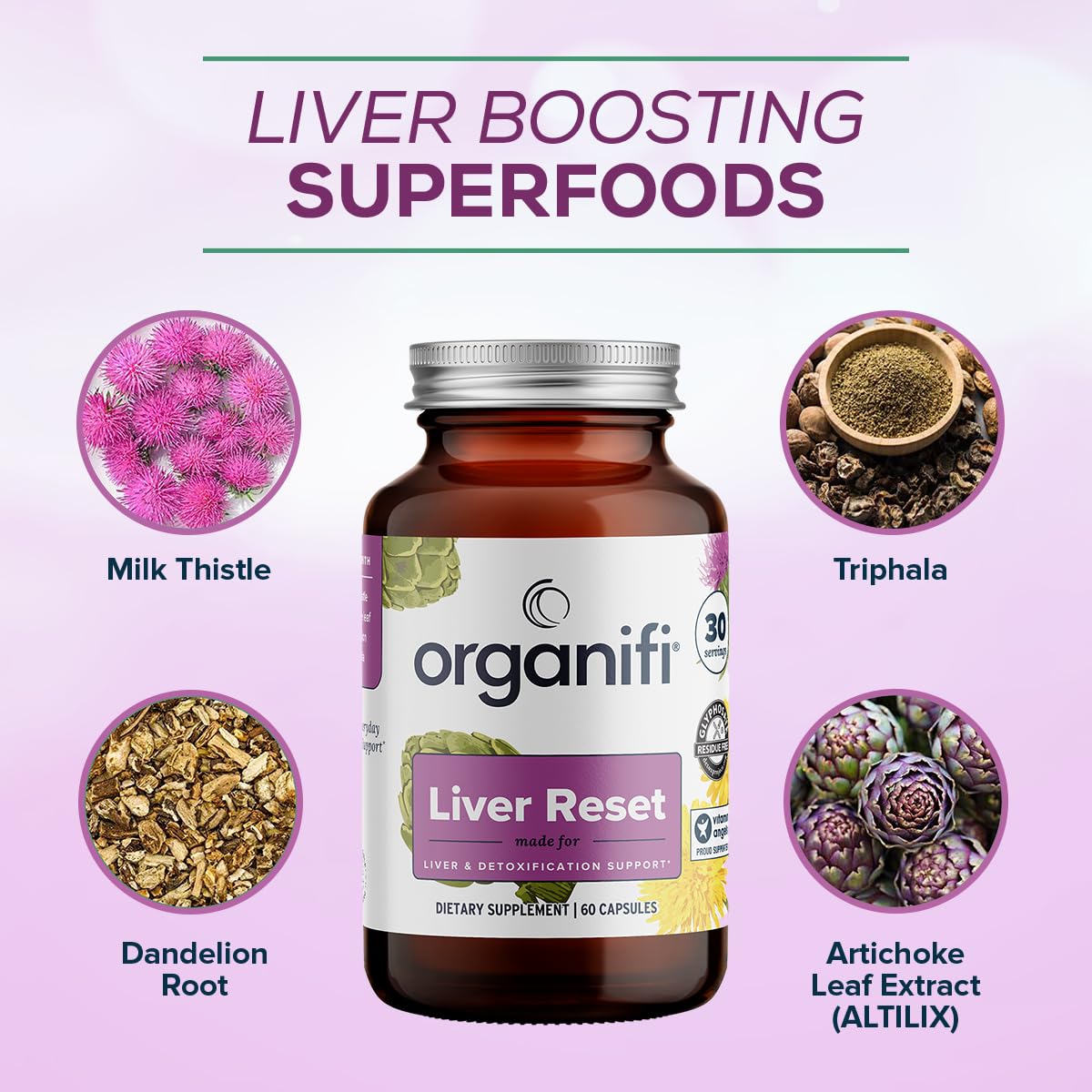 Foto 6 pulgar | Suplemento Organifi Liver Reset Liver Detox 60 Cápsulas - Venta Internacional.