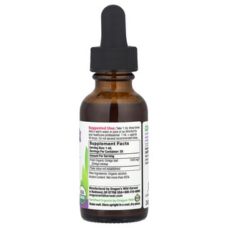 Foto 2 | Suplemento De Extracto De Ginkgo De Cosecha Silvestre De Oregón 30 Ml - Venta Internacional.