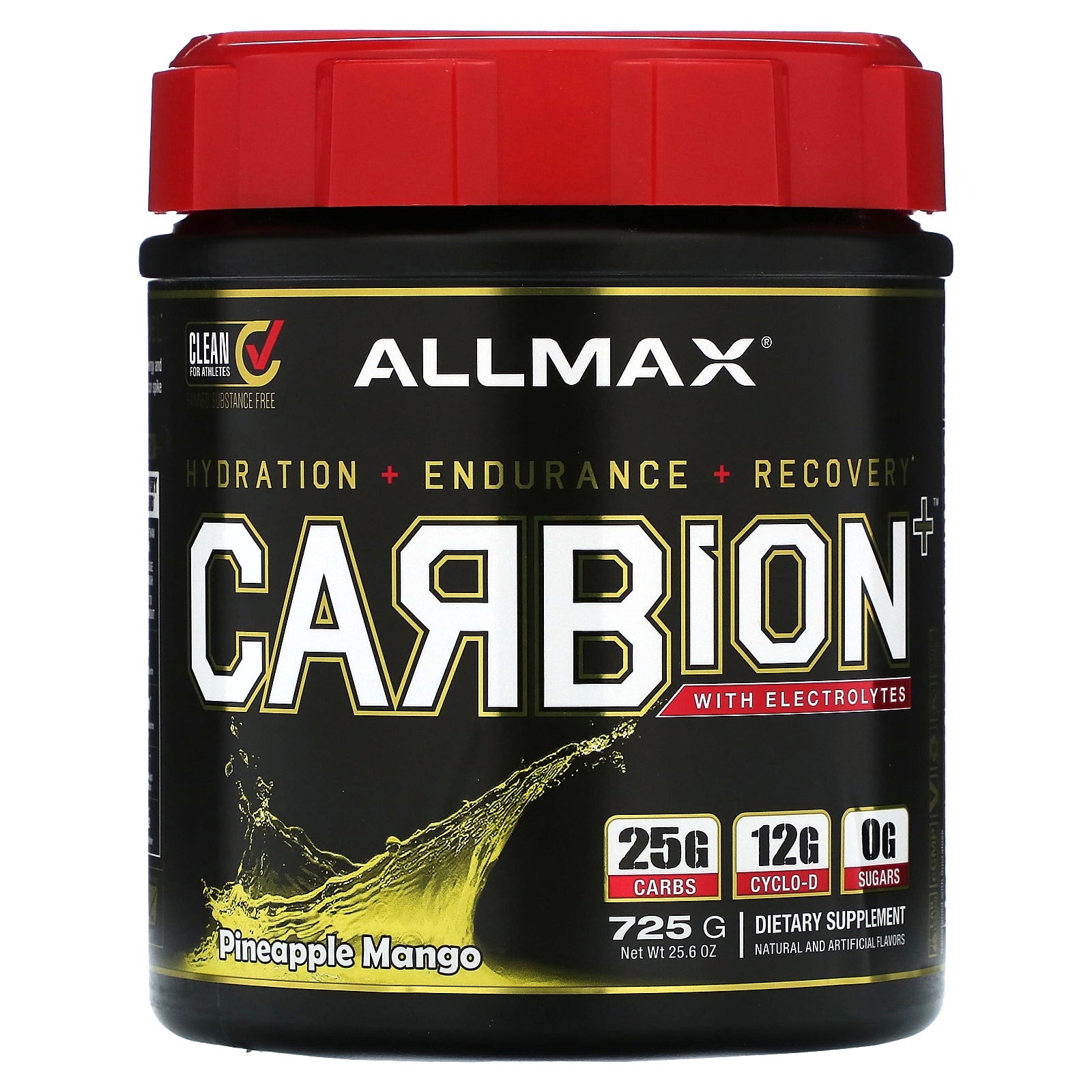 Foto 2 pulgar | Complementa Allmax Carbion+ Con Electrolitos  Piña Y Mango 725 G - Venta Internacional.