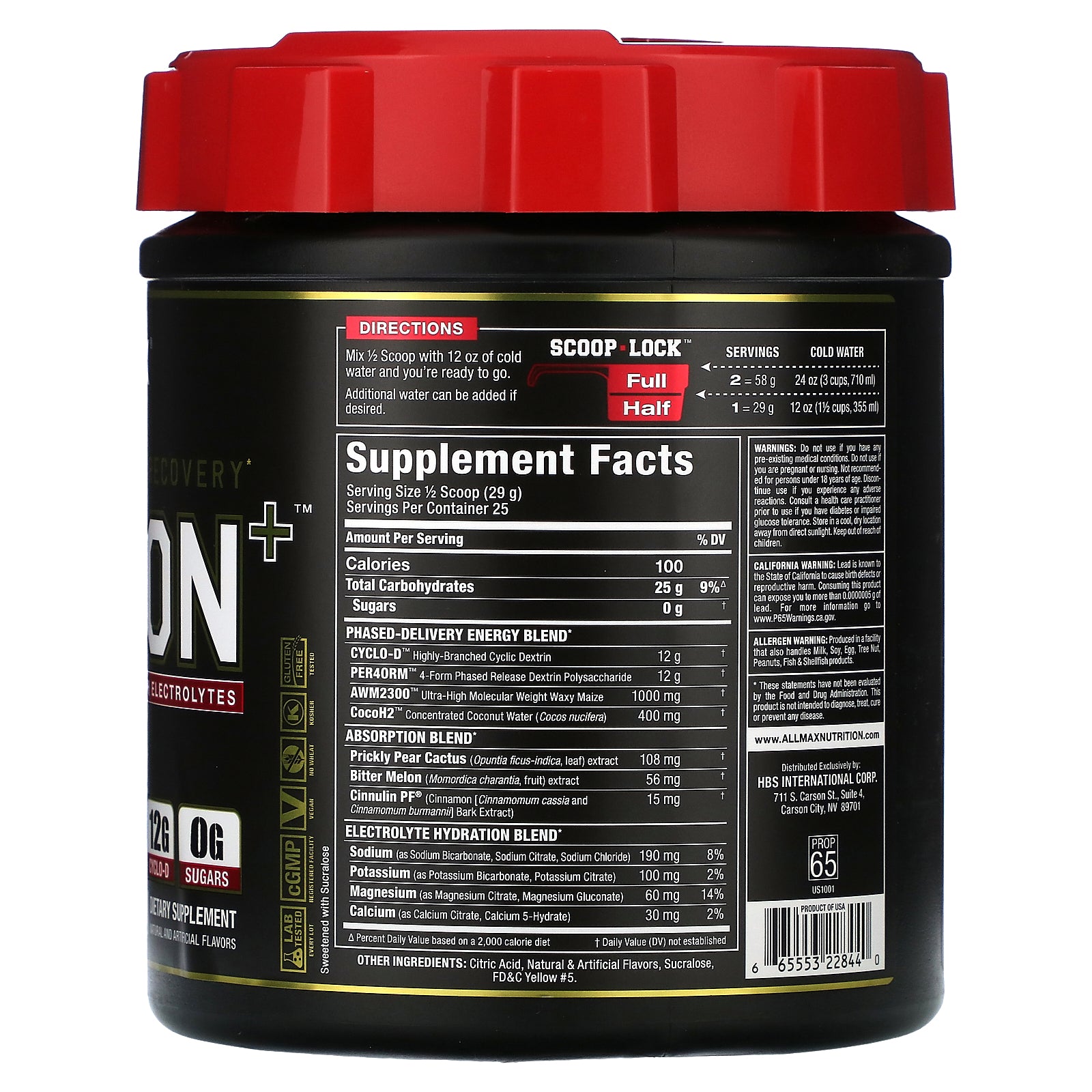Foto 3 pulgar | Complementa Allmax Carbion+ Con Electrolitos  Piña Y Mango 725 G - Venta Internacional.