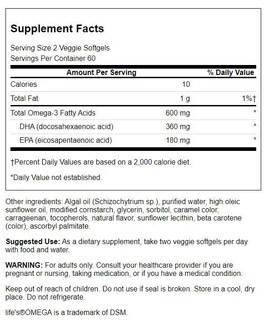 Foto 2 | Suplemento Swanson De Omega-3 A Base De Plantas 300 Mg 120 Geles Vegetales - Venta Internacional.
