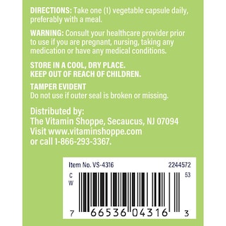 Foto 4 | Complemente El Extracto De Cardo Mariano De Vitamin Shoppe 600 Mg - Venta Internacional.