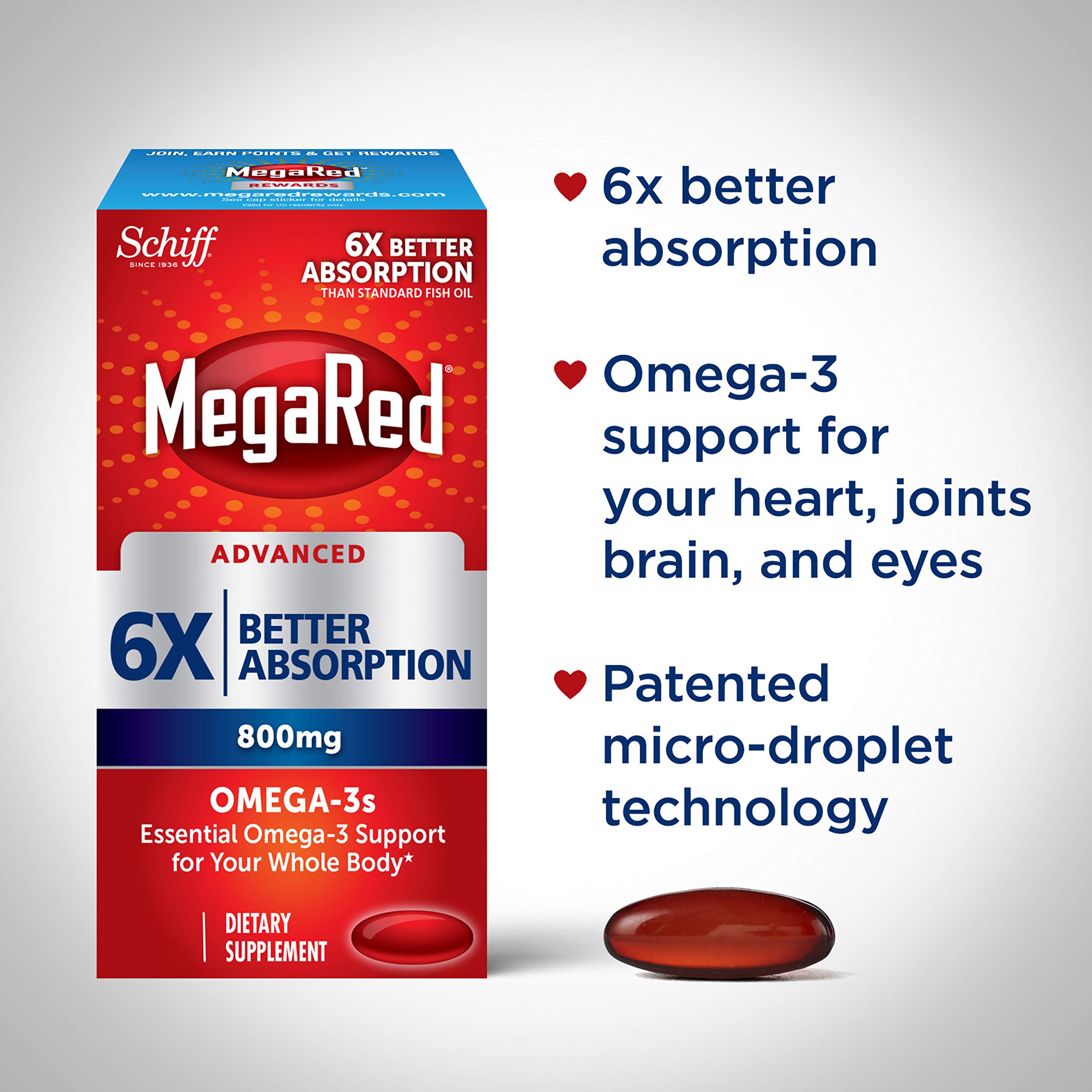 Foto 4 | Suplemento Megared Advanced Triple Absortion 800 Mg 40 Cápsulas Blandas - Venta Internacional.