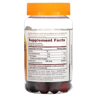 Foto 2 | Suplemento De Gomitas B12 De Sundown Naturals 500 Mcg 50 Gomitas - Venta Internacional.