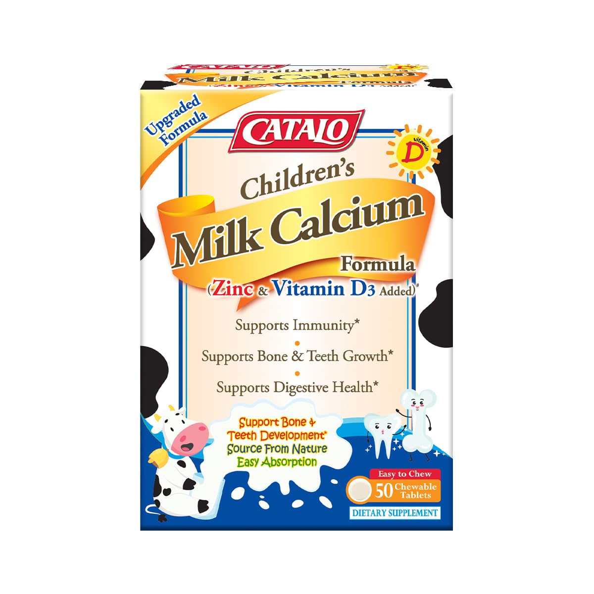 Foto 4 pulgar | Suplemento Catalo Leche Para Niños Con Calcio De 12 A 36 Meses  50 Comprimidos - Venta Internacional.