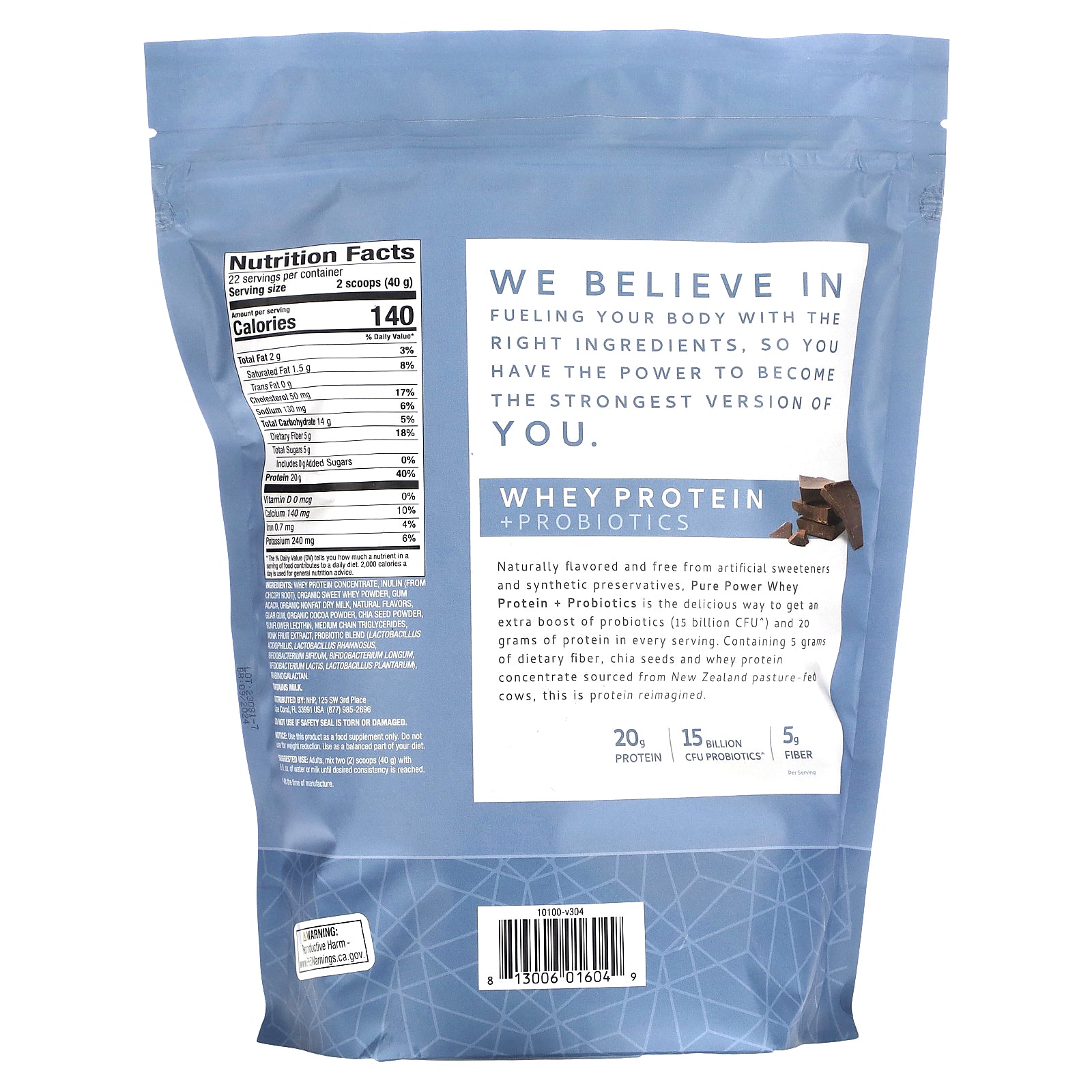 Foto 2 | Suplemento Dr. Mercola Pure Power Whey Protein + Probióticos 880 G - Venta Internacional.