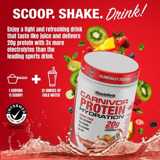 Foto 4 | Bebida Hidratante Proteica En Polvo Musclemeds Carnivor 20g - Venta Internacional.