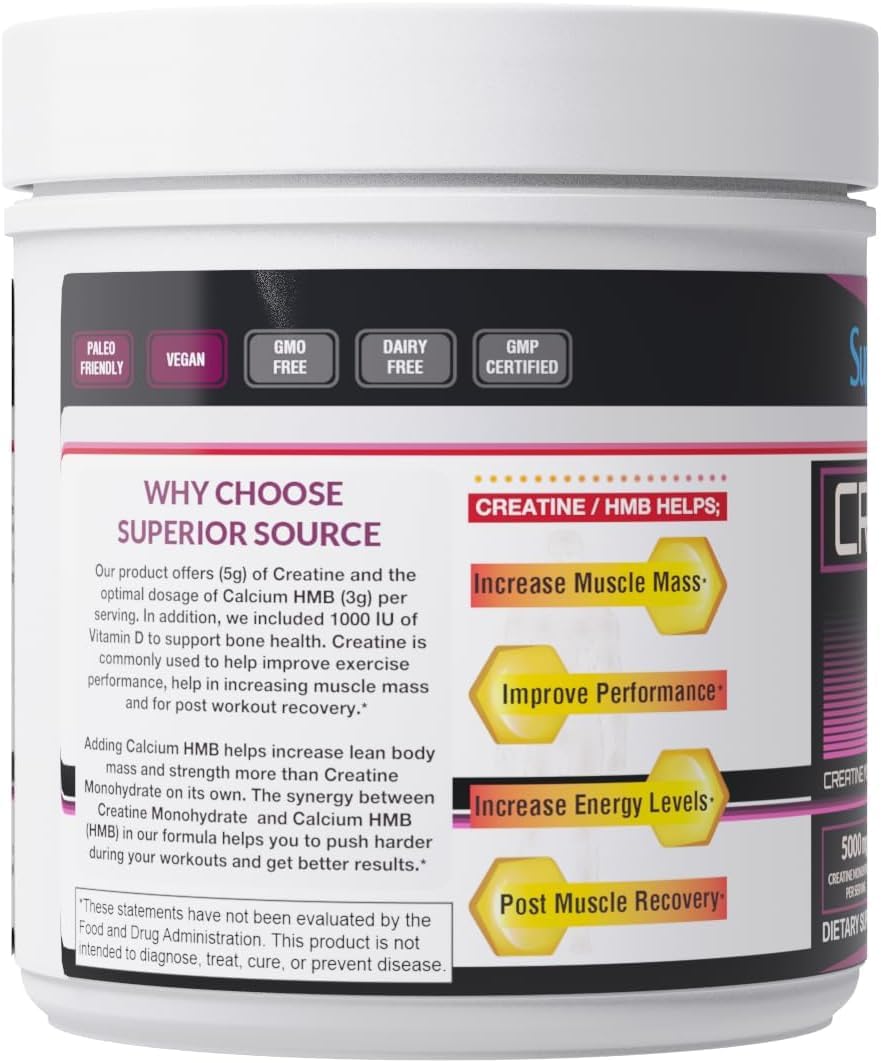 Foto 4 pulgar | Suplemento Superior Source Creatina Hmb 250 Ml Sin Sabor - Venta Internacional.