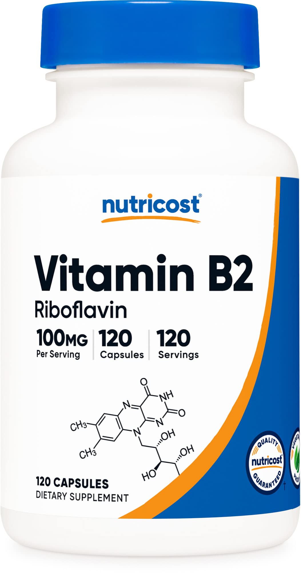 Foto 2 pulgar | Suplemento Nutricost De Vitamina B2 (riboflavina) 100 Mg 120 Cápsulas - Venta Internacional.