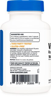 Foto 4 | Suplemento Nutricost De Vitamina B2 (riboflavina) 100 Mg 120 Cápsulas - Venta Internacional.