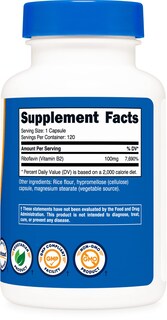 Foto 5 | Suplemento Nutricost De Vitamina B2 (riboflavina) 100 Mg 120 Cápsulas - Venta Internacional.