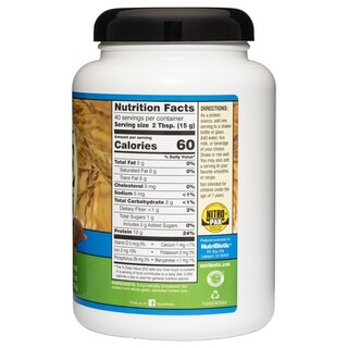 Foto 2 | Proteína En Polvo Nutribiotic De Arroz Natural 600 G Bajo En Carbohidratos Vegano - Venta Internacional.