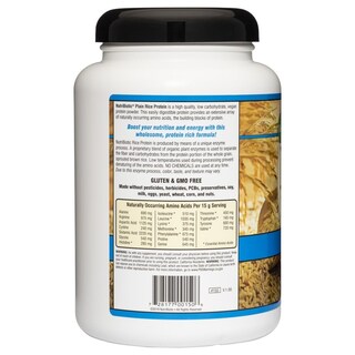 Foto 3 | Proteína En Polvo Nutribiotic De Arroz Natural 600 G Bajo En Carbohidratos Vegano - Venta Internacional.