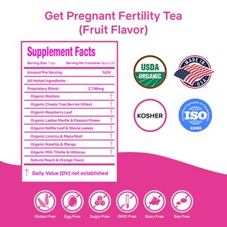 Foto 4 | Secretos De Té Para La Fertilidad: Sauzgatillo Y Frambuesa 40 Unidades - Venta Internacional.